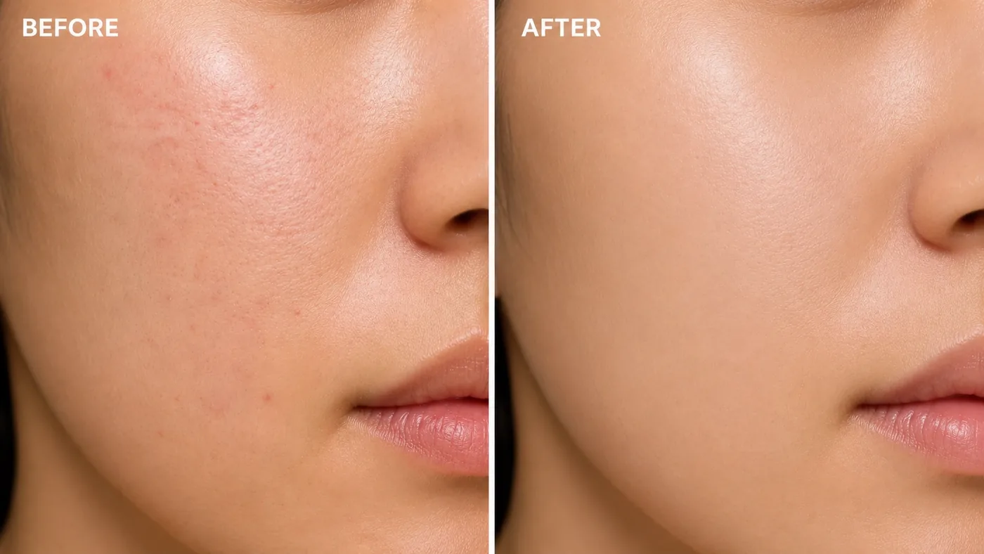 Skin Barrier & Texture: before and after
