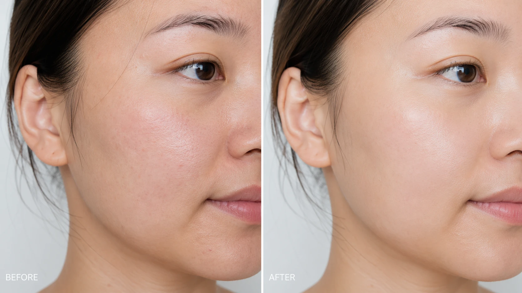 Face: before and after